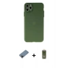 MARSİLYAN™- iPhone 11 Pro Max Kılıf Atlas Minimal Prime - Siyah Joko Magic 5D Hayalet Cam + Metal Kamera Lens Koruma Cam - SH