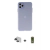 MARSİLYAN™- iPhone 11 Pro Max Kılıf Atlas Minimal Prime - Siyah Joko Magic 5D Hayalet Cam + Pers Alüminyum Kamera Lens - SH