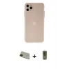 MARSİLYAN™- iPhone 11 Pro Max Kılıf Atlas Minimal Prime - Siyah Joko Magic 5D Hayalet Cam + Rainbow Kamera Lens Koruma Cam - YL