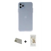 MARSİLYAN™- iPhone 11 Pro Max Kılıf Atlas Minimal Prime - Siyah Mat Seramik Nano Ekran Koruyucu + Rainbow Kamera Lens Koruma Cam - GD