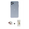 MARSİLYAN™- iPhone 11 Pro Max Kılıf Atlas Minimal Prime - Siyah Mat Seramik Nano Ekran Koruyucu + Pers Alüminyum Kamera Lens - KI
