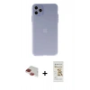 MARSİLYAN™- iPhone 11 Pro Max Kılıf Atlas Minimal Prime - Siyah Mat Seramik Nano Ekran Koruyucu + Pers Alüminyum Kamera Lens - KI