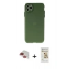 MARSİLYAN™- iPhone 11 Pro Max Kılıf Atlas Minimal Prime - Siyah Mat Seramik Nano Ekran Koruyucu + Pers Alüminyum Kamera Lens - KI