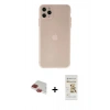 MARSİLYAN™- iPhone 11 Pro Max Kılıf Atlas Minimal Prime - Siyah Mat Seramik Nano Ekran Koruyucu + Pers Alüminyum Kamera Lens - KI