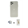 MARSİLYAN™- iPhone 11 Pro Max Kılıf Atlas Minimal Prime - Siyah Mat Seramik Nano Ekran Koruyucu + Pers Alüminyum Kamera Lens - LT