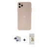 MARSİLYAN™- iPhone 11 Pro Max Kılıf Atlas Minimal Prime - Siyah Mat Seramik Nano Ekran Koruyucu + Pers Alüminyum Kamera Lens - LT