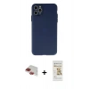 MARSİLYAN™- iPhone 11 Pro Max Kılıf Atlas Minimal Prime - Siyah Mat Seramik Nano Ekran Koruyucu + Pers Alüminyum Kamera Lens - KI