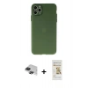 MARSİLYAN™- iPhone 11 Pro Max Kılıf Atlas Minimal Prime - Siyah Mat Seramik Nano Ekran Koruyucu + Pers Alüminyum Kamera Lens - SH