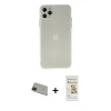 MARSİLYAN™- iPhone 11 Pro Max Kılıf Atlas Minimal Prime - Siyah Mat Seramik Nano Ekran Koruyucu + Rainbow Kamera Lens Koruma Cam - YL