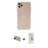MARSİLYAN™- iPhone 11 Pro Max Kılıf Atlas Minimal Prime - Siyah Mat Seramik Nano Ekran Koruyucu + Rainbow Kamera Lens Koruma Cam - YL