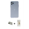 MARSİLYAN™- iPhone 11 Pro Max Kılıf Atlas Minimal Prime - Siyah Mat Seramik Nano Ekran Koruyucu + Rainbow Kamera Lens Koruma Cam - YL