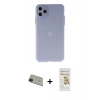 MARSİLYAN™- iPhone 11 Pro Max Kılıf Atlas Minimal Prime - Siyah Mat Seramik Nano Ekran Koruyucu + Rainbow Kamera Lens Koruma Cam - YL