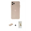MARSİLYAN™- iPhone 11 Pro Max Kılıf Atlas Minimal Prime - Siyah Mat Seramik Nano Ekran Koruyucu + Renkli Kamera Lens Koruma Cam - MI