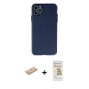MARSİLYAN™- iPhone 11 Pro Max Kılıf Atlas Minimal Prime - Siyah Mat Seramik Nano Ekran Koruyucu + Renkli Kamera Lens Koruma Cam - PE