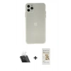 MARSİLYAN™- iPhone 11 Pro Max Kılıf Atlas Minimal Prime - Siyah Mat Seramik Nano Ekran Koruyucu + Şeffaf Kamera Lens Koruma Cam