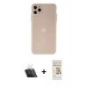 MARSİLYAN™- iPhone 11 Pro Max Kılıf Atlas Minimal Prime - Siyah Mat Seramik Nano Ekran Koruyucu + Şeffaf Kamera Lens Koruma Cam
