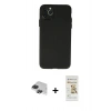 MARSİLYAN™- iPhone 11 Pro Max Kılıf Atlas Minimal Prime - Siyah Mat Seramik Nano Ekran Koruyucu + Siyah Pers Alüminyum Kamera Lens