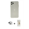 MARSİLYAN™- iPhone 11 Pro Max Kılıf Atlas Minimal Prime - Siyah Mat Seramik Nano Ekran Koruyucu + Siyah Pers Alüminyum Kamera Lens