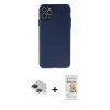MARSİLYAN™- iPhone 11 Pro Max Kılıf Atlas Minimal Prime - Siyah Mat Seramik Nano Ekran Koruyucu + Siyah Pers Alüminyum Kamera Lens