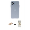 MARSİLYAN™- iPhone 11 Pro Max Kılıf Atlas Minimal Prime - Siyah Mat Seramik Nano Ekran Koruyucu + Renkli Kamera Lens Koruma Cam - TU