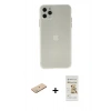 MARSİLYAN™- iPhone 11 Pro Max Kılıf Atlas Minimal Prime - Siyah Mat Seramik Nano Ekran Koruyucu + Yeşil Renkli Kamera Lens Koruma Cam