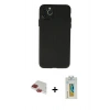 MARSİLYAN™- iPhone 11 Pro Max Kılıf Atlas Minimal Prime - Siyah Polymer Nano Ekran Koruyucu + Kırmızı Pers Alüminyum Kamera Lens