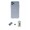 MARSİLYAN™- iPhone 11 Pro Max Kılıf Atlas Minimal Prime - Siyah Polymer Nano Ekran Koruyucu + Metal Kamera Lens Koruma Cam - MI