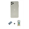 MARSİLYAN™- iPhone 11 Pro Max Kılıf Atlas Minimal Prime - Siyah Polymer Nano Ekran Koruyucu + Metal Kamera Lens Koruma Cam - MI