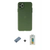 MARSİLYAN™- iPhone 11 Pro Max Kılıf Atlas Minimal Prime - Siyah Polymer Nano Ekran Koruyucu + Shine Kamera Lens Koruma Cam - MI