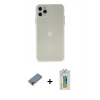 MARSİLYAN™- iPhone 11 Pro Max Kılıf Atlas Minimal Prime - Siyah Polymer Nano Ekran Koruyucu + Metal Kamera Lens Koruma Cam - MR