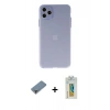 MARSİLYAN™- iPhone 11 Pro Max Kılıf Atlas Minimal Prime - Siyah Polymer Nano Ekran Koruyucu + Metal Kamera Lens Koruma Cam - MR