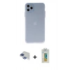 MARSİLYAN™- iPhone 11 Pro Max Kılıf Atlas Minimal Prime - Siyah Polymer Nano Ekran Koruyucu + Pers Alüminyum Kamera Lens - LT