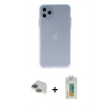 MARSİLYAN™- iPhone 11 Pro Max Kılıf Atlas Minimal Prime - Siyah Polymer Nano Ekran Koruyucu + Pers Alüminyum Kamera Lens - YL