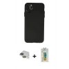 MARSİLYAN™- iPhone 11 Pro Max Kılıf Atlas Minimal Prime - Siyah Polymer Nano Ekran Koruyucu + Pers Alüminyum Kamera Lens - YL