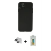MARSİLYAN™- iPhone 11 Pro Max Kılıf Atlas Minimal Prime - Siyah Polymer Nano Ekran Koruyucu + Pers Alüminyum Kamera Lens - SH