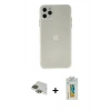 MARSİLYAN™- iPhone 11 Pro Max Kılıf Atlas Minimal Prime - Siyah Polymer Nano Ekran Koruyucu + Pers Alüminyum Kamera Lens - YL