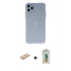MARSİLYAN™- iPhone 11 Pro Max Kılıf Atlas Minimal Prime - Siyah Polymer Nano Ekran Koruyucu + Renkli Kamera Lens Koruma Cam - TU