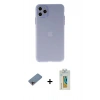 MARSİLYAN™- iPhone 11 Pro Max Kılıf Atlas Minimal Prime - Siyah Polymer Nano Ekran Koruyucu + Shine Kamera Lens Koruma Cam - PE