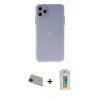 MARSİLYAN™- iPhone 11 Pro Max Kılıf Atlas Minimal Prime - Siyah Polymer Nano Ekran Koruyucu + Rainbow Kamera Lens Koruma Cam - YL