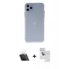 MARSİLYAN™- iPhone 11 Pro Max Kılıf Atlas Minimal Prime - Siyah Seramik Nano Ekran Koruyucu + Kamera Lens Koruma Cam - SF