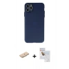 MARSİLYAN™- iPhone 11 Pro Max Kılıf Atlas Minimal Prime - Siyah Seramik Nano Ekran Koruyucu + Renkli Kamera Lens Koruma Cam - MI