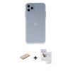 MARSİLYAN™- iPhone 11 Pro Max Kılıf Atlas Minimal Prime - Siyah Seramik Nano Ekran Koruyucu + Renkli Kamera Lens Koruma Cam - MI