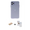 MARSİLYAN™- iPhone 11 Pro Max Kılıf Atlas Minimal Prime - Siyah Seramik Nano Ekran Koruyucu + Renkli Kamera Lens Koruma Cam - PE
