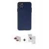 MARSİLYAN™- iPhone 11 Pro Max Kılıf Atlas Minimal Prime - Siyah Seramik Nano Ekran Koruyucu + Pers Alüminyum Kamera Lens - KI