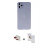 MARSİLYAN™- iPhone 11 Pro Max Kılıf Atlas Minimal Prime - Siyah Seramik Nano Ekran Koruyucu + Pers Alüminyum Kamera Lens - KI