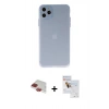 MARSİLYAN™- iPhone 11 Pro Max Kılıf Atlas Minimal Prime - Siyah Seramik Nano Ekran Koruyucu + Pers Alüminyum Kamera Lens - KI