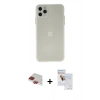MARSİLYAN™- iPhone 11 Pro Max Kılıf Atlas Minimal Prime - Siyah Seramik Nano Ekran Koruyucu + Pers Alüminyum Kamera Lens - KI