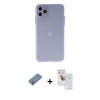 MARSİLYAN™- iPhone 11 Pro Max Kılıf Atlas Minimal Prime - Siyah Seramik Nano Ekran Koruyucu + Shine Kamera Lens Koruma Cam - GS
