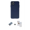 MARSİLYAN™- iPhone 11 Pro Max Kılıf Atlas Minimal Prime - Siyah Seramik Nano Ekran Koruyucu + Shine Kamera Lens Koruma Cam - PE
