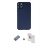 MARSİLYAN™- iPhone 11 Pro Max Kılıf Atlas Minimal Prime - Siyah Seramik Nano Ekran Koruyucu + Shine Kamera Lens Koruma Cam - GS
